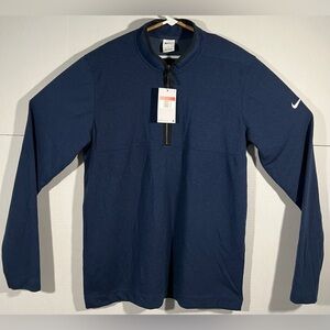 Nike Golf DX6702-419 Nike Textured 1/2-Zip Cover-Up Men’s Size Large Navy Blue